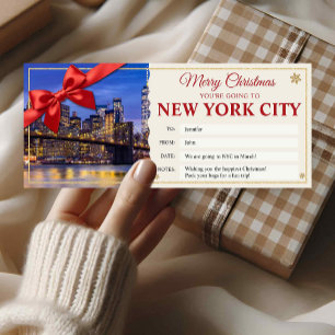 Voyage à New York Carte Cadeau Révélation de Noël