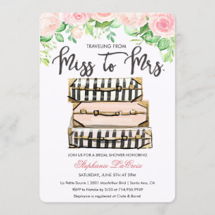 Voyage à thème Floral nuptiale Invitation