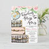 Voyage à thème Floral nuptiale Invitation (Debout devant)