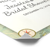 Voyage Affiche de bienvenue de douche nuptiale Mll (Coin)