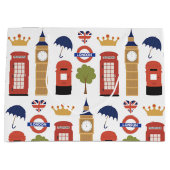 voyage amusant à Londres motif Grand sac cadeau (Devant)