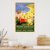 Voyage Australie Poster vintage (Cuisine)