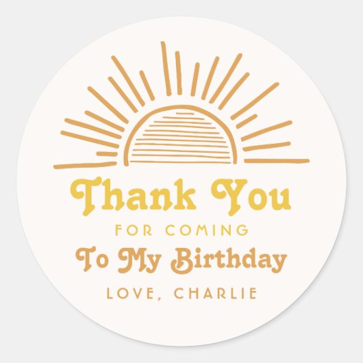 Voyage Autour Du Sticker Soleil | Merci Sun (Devant)