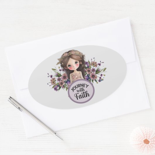 Voyage avec Sticker Fille Foi (Enveloppe)