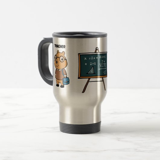 Voyage Capybara professeur de retour à l'école Mug (Devant gauche)