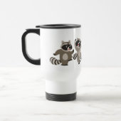 Voyage Caricature de danse mignonne Raccoons Commuter Mug (Gauche)