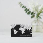 Voyage | Carte du monde | Noir et blanc | Minimali (Debout devant)