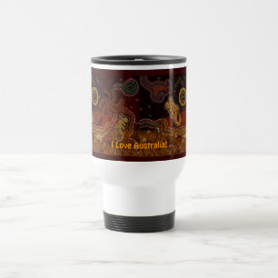 Voyage "Chaleur du désert" Mug australien de style aborig