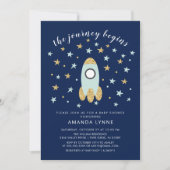Voyage Commence Rocket Boys Baby shower Invitation (Devant)