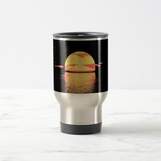 Voyage Coucher de soleil vintage - Mug (Centre)