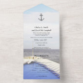 ©Voyage/Cruise Ship/Destination Wedding Al All In One Uitnodiging (Binnen)