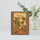 Voyage Cuba vintage - Carte Flat de Cuba Railroad (Debout devant)