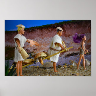 Voyage dans les terrains de chasse. affiche