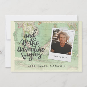 Voyage d'aventure Carte vintage diplôme photo