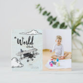 Voyage d'avion vintage | Carte de remerciements (Debout devant)