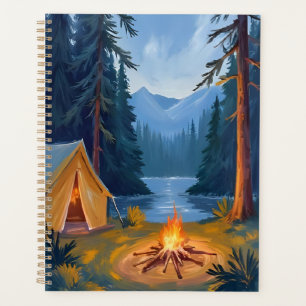 Voyage de camping Feu de camp de forêt Tente Aquar