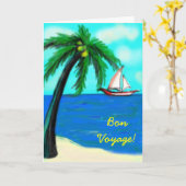 Voyage de fève - carte (Fleur jaune)