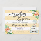 Voyage De Mlle À Mme Fête des mariées Invitation (Devant)