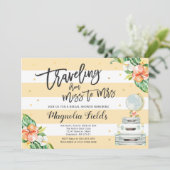 Voyage De Mlle À Mme Fête des mariées Invitation (Debout devant)