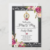 Voyage De Mlle À Mme Fête des mariées Invitation (Devant)