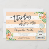 Voyage De Mlle À Mme Fête des mariées Invitation (Devant)