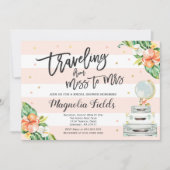 Voyage De Mlle À Mme Fête des mariées Invitation (Devant)