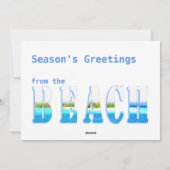 Voyage de Noël Plage Thème Carte photo (Dos)