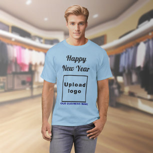 Voyage de Nouvel An sur T-shirt bleu clair