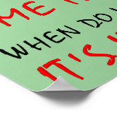 Voyage de temps non pertinent Drôle Poster Signe (Coin)