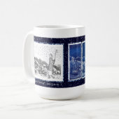 "Voyage des bergers", la Mug de la carte de Noël (Devant gauche)