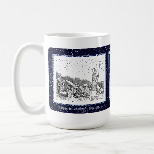 "Voyage des bergers", la Mug de la carte de Noël (Gauche)