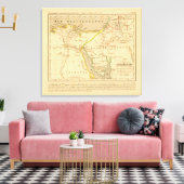 Voyage des Israelites depuis leur sortie d'Egypte Canvas Afdruk (Insitu (Woonkamer))