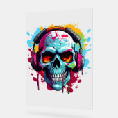 VOYAGE DJ POP ART SKULS ACrylique (Angle)