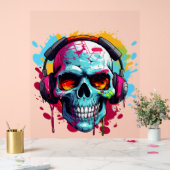 VOYAGE DJ POP ART SKULS ACrylique (Mariage)