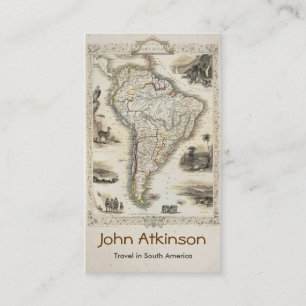 voyage en Amérique du Sud carte de visite