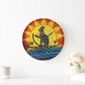 Voyage en bas du Nil, horloge murale de chat (Maison)