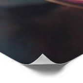 Voyage en chat cosmique - Poster spatial rétro (Coin)