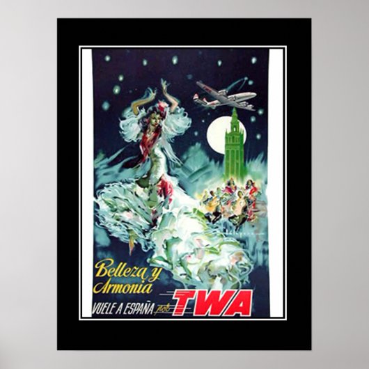 Voyage en Espagne Affiche vintage (Devant)