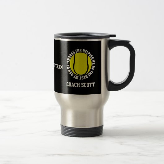 Voyage Entraîneur de tennis d'Merci Travel Mug (Droit)