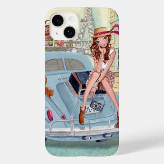 Voyage fille à Paris | coque Iphone 7 (Verso)