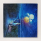 Voyage fille avec ballons Puzzle (Horizontal)