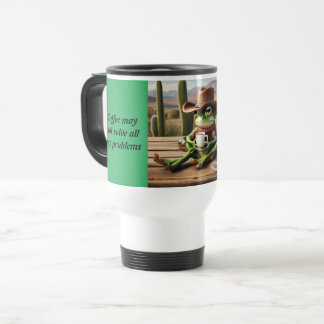 Voyage Frog Cowboy avec drôle de café Théorie Thermal Mug
