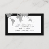 Voyage international argenté et noir de carte du (Dos)