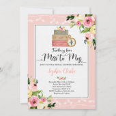 Voyage Invitation de douche nuptiale Mlle à Mme Fl (Devant)