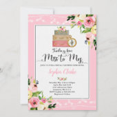 Voyage Invitation de douche nuptiale Mlle à Mme Fl (Devant)