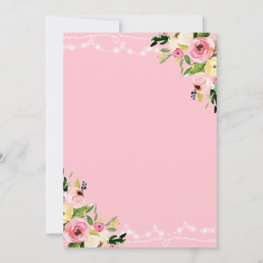 Voyage Invitation de douche nuptiale Mlle à Mme Fl (Dos)