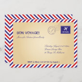 Voyage / Invitation de la fête d'adieu (Devant / Derrière)