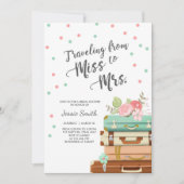 Voyage Invocation nuptiale invitation Mlle à Mme (Devant)