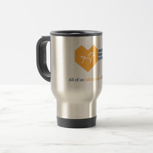 Voyage Le Express de Pony Blanc Isolé Coffee Mug (Devant gauche)