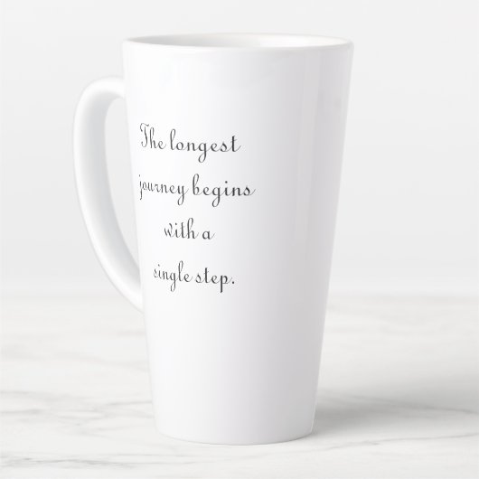 Voyage le plus long/pas simple Quote Mug (Angle gauche)
